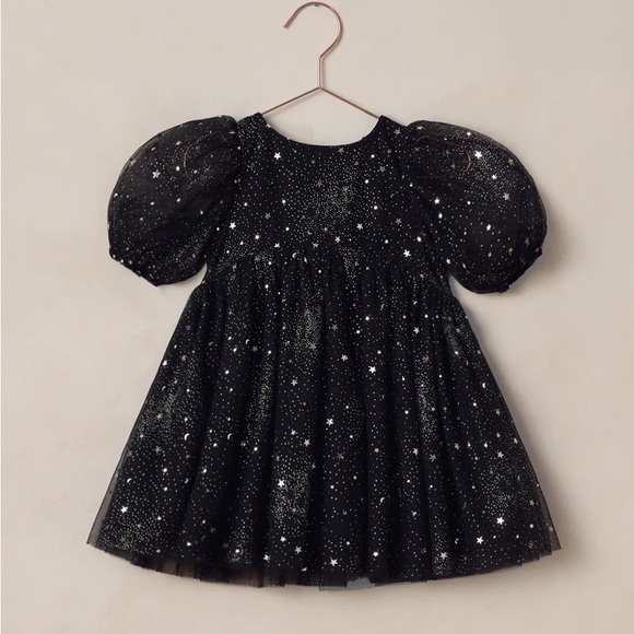 Elegant Black Starry Kids Formal Dress